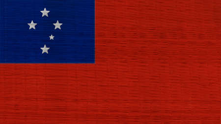 samoa Flag Japanese mats textureの写真素材