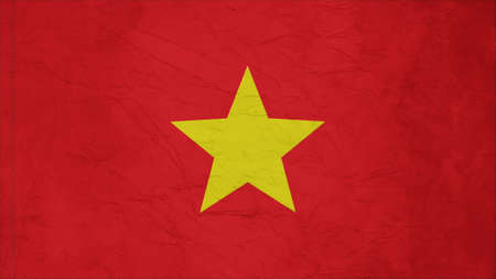 vietnam Flag Crepe Paper textureの写真素材