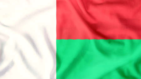 madagascar flag waving colorfulの写真素材