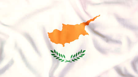 Cyprus flag waving colorfulの写真素材