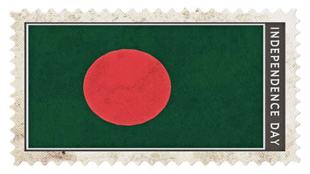 bangladesh flag on stamp independence day big size