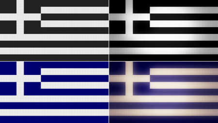 greece flag backgrounds styles set の写真素材