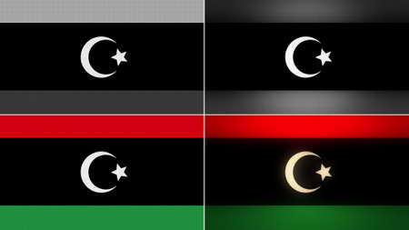 libya  flag backgrounds styles set の写真素材