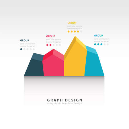 Editable business diagram graph chartのイラスト素材