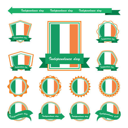 Ireland independence day flags infographic designのイラスト素材