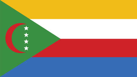 comoros Flag for Independence Day and infographic Vector illustration.のイラスト素材