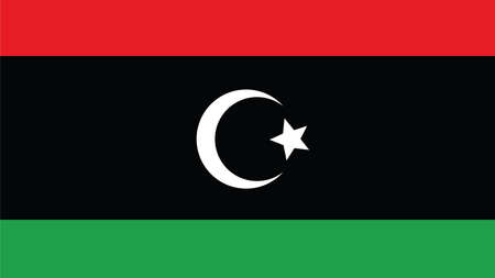 libya Flag for Independence Day and infographic Vector illustration.のイラスト素材