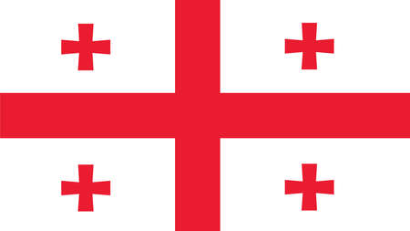 georgia Flag for Independence Day and infographic Vector illustration.のイラスト素材