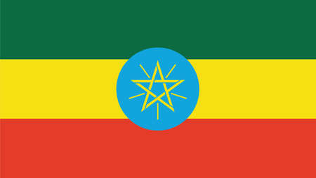 ethiopia Flag for Independence Day and infographic Vector illustration.のイラスト素材