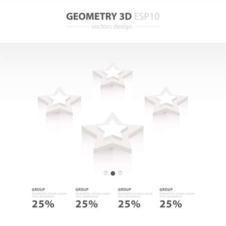 Star Icons Infographic template white colorのイラスト素材