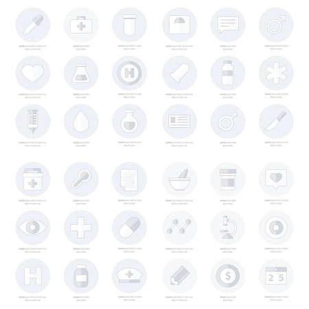 Set of flat Medical icons. line icons styleのイラスト素材