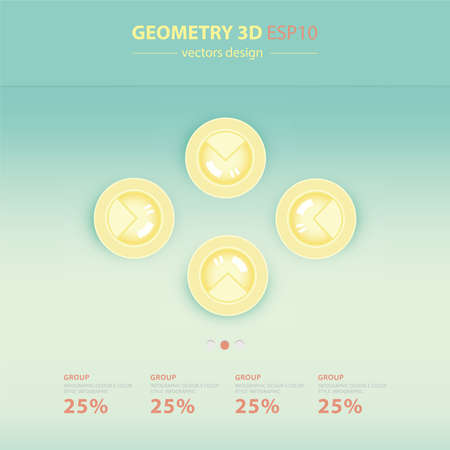 Set of paper charts for a presentation of numerical data. Vector infographics element Styleのイラスト素材