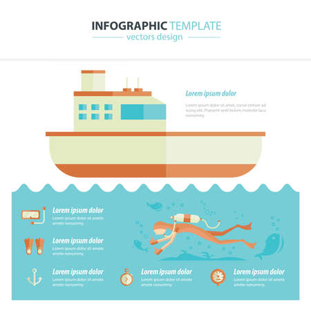 diving infographicのイラスト素材