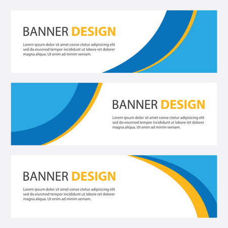 Vector set of three header designs businessのイラスト素材