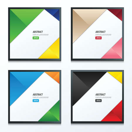 background dimension modern 4 style setのイラスト素材