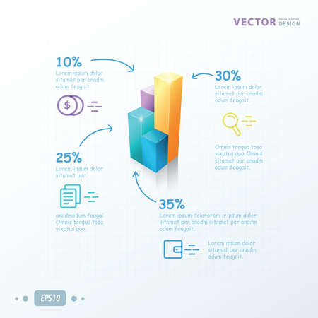 template 3D Cube blue, yellow, purple color.のイラスト素材