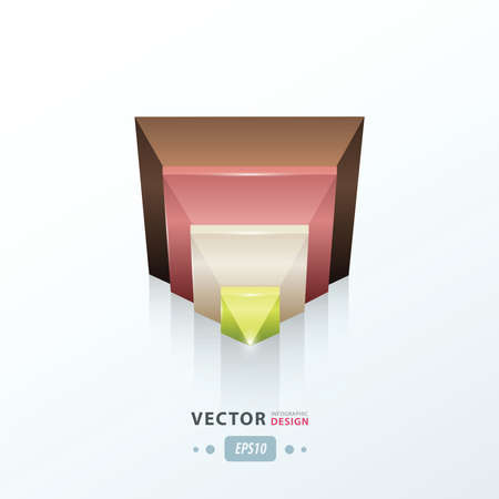 pyramid design iconのイラスト素材