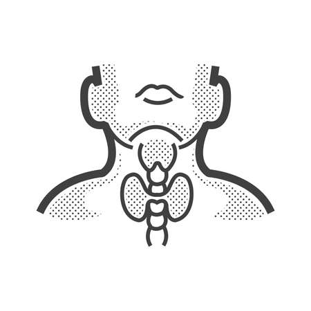 larynx, Medical Doctors Otolaryngology iconのイラスト素材