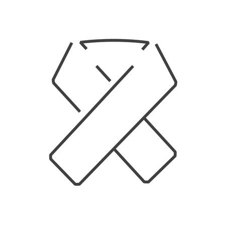 Line icon cancer awareness ribbonのイラスト素材