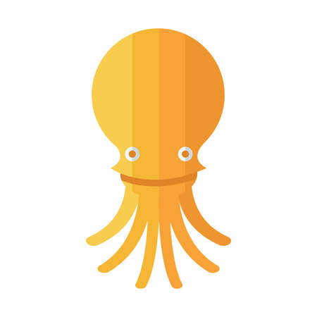 Squid Cartoon yellow