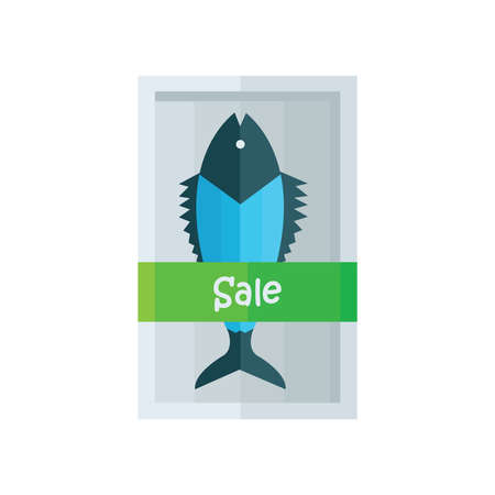 Sale Blue fresh fish Vectorのイラスト素材