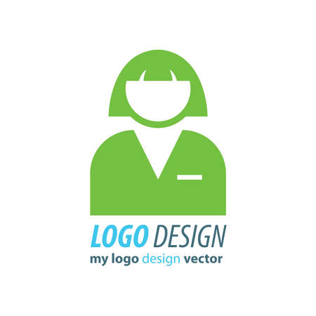 business avatar logo Green colorのイラスト素材