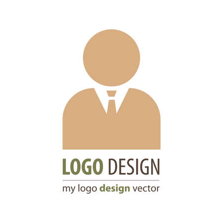 business avatar logo brown colorのイラスト素材
