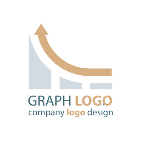 graph logo brownのイラスト素材