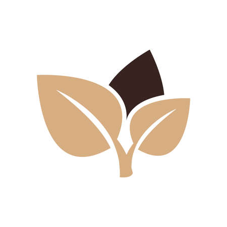 design Icons of leaf  brown colorのイラスト素材