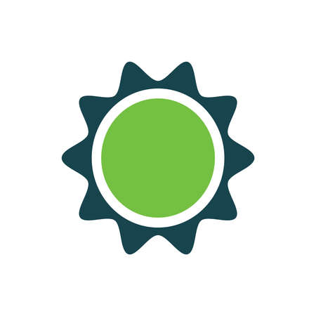 Sun icon design greenのイラスト素材
