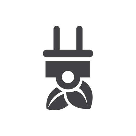 design plug and leaf icon