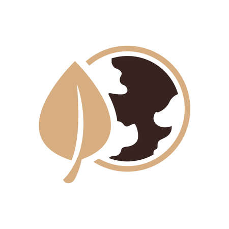 design Earth Icon  brown colorのイラスト素材