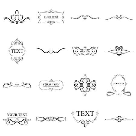 Ornate frames elements setのイラスト素材