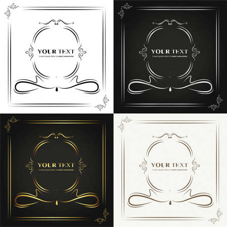 Ornate frames design set cardのイラスト素材