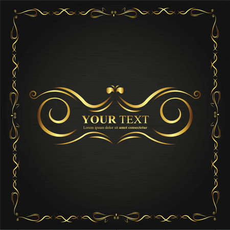 frames classic style gold colorのイラスト素材