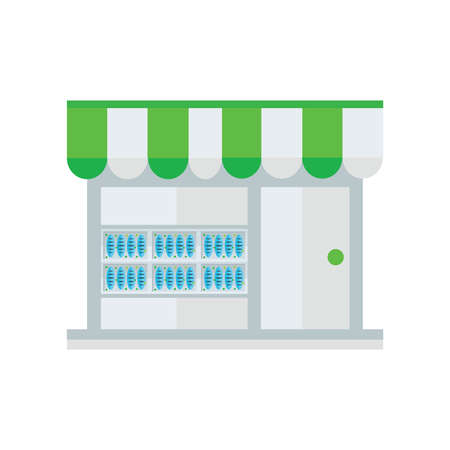 bakery Shop icon   green, blue colorのイラスト素材