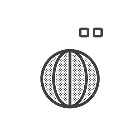 dotted Circle 3D print iconのイラスト素材