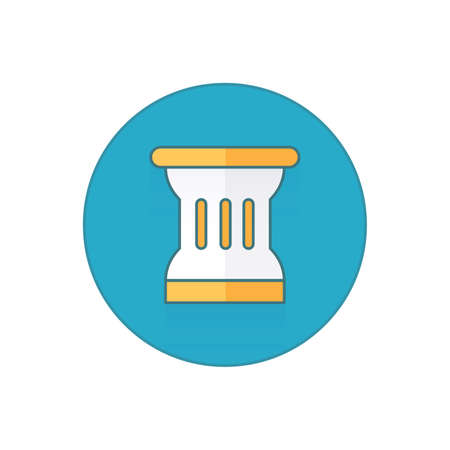 Ancient columns icon button.のイラスト素材