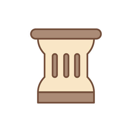 Ancient columns icon cartoon.のイラスト素材
