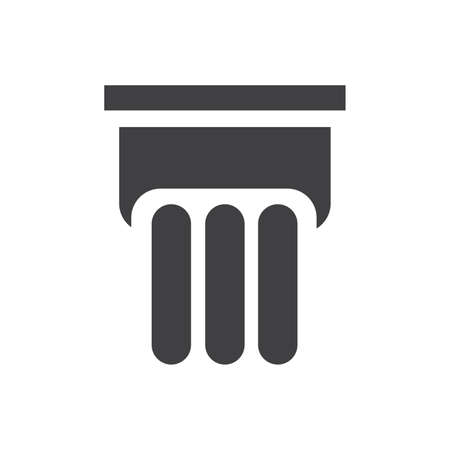 Ancient columns icon black normal.のイラスト素材