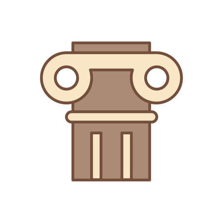 Ancient columns icon cartoon.のイラスト素材