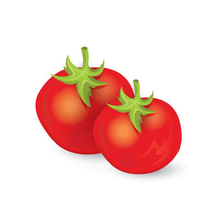 tomato icon and food vectorのイラスト素材