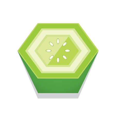 Tomato 3D Button Design Green colorのイラスト素材