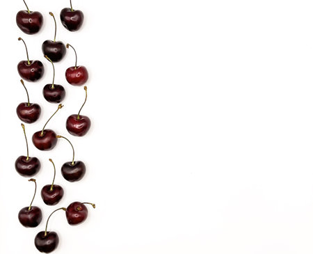 Fresh ripe cherries in a plate. Natural berries