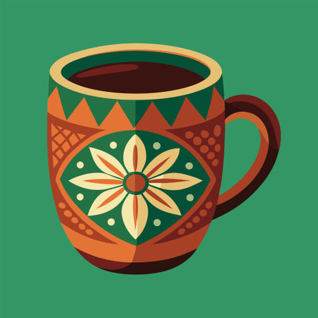 Set of vector illustration of a coffee cup with steam rising isolating on white backgroundのイラスト素材