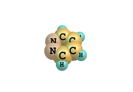 Pyridazine is a heterocyclic organic compound with the molecular formula (CH)4N2. It contains a six-membered ring with two adjacent nitrogen atoms.の写真素材