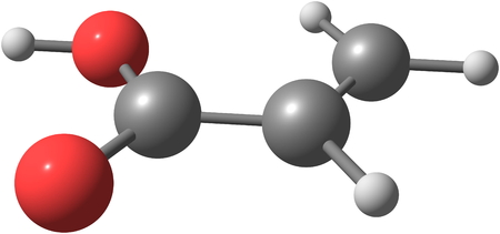 Acrylic acid is an organic compound. It is the simplest unsaturated carboxylic acid, consisting of a vinyl group connected directly to a carboxylic acid terminusの写真素材