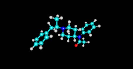 Methylacetylfentanyl or alphamethylacetylfentanyl is an opioid analgesic that is an analog of fentanyl. 3d illustrationの写真素材