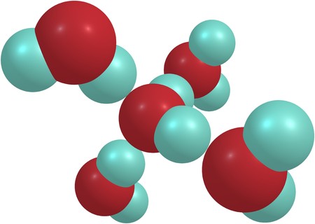 Water H2O is a polar inorganic compound that is at room temperature a tasteless and odorless liquid. 3d illustrationの写真素材