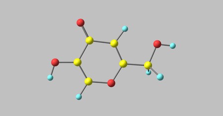 Kojic acid is a chelation agent produced by several species of fungi. 3d illustrationの写真素材